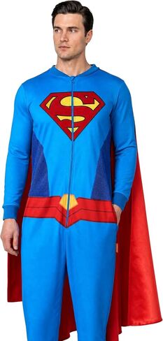 Opposuits Adult Superman Onesie – DC Comics One-Piece Pajamas – Loose Fit – Including Pockets in Saudi Arabia