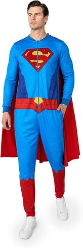Opposuits Adult Superman Onesie – DC Comics One-Piece Pajamas – Loose Fit – Including Pockets in Saudi Arabia