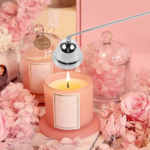 3 in 1 Candle Accessory Set Included Stainless Steel Candle Wick Trimmer,Candle Snuffer,Candle Wick Dipper, Candle Cutter Tool Kit, Silver - 3 Pcs Set in Kuwait