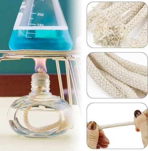 25 PCS 1/4" Oil Lamp Wicks Round Cotton Kerosene Oil Lamp Long Wicks Burner Lamp Wicks Replacement for Oil Lamp Candle Lamp Burner Kerosene Lantern in Saudi Arabia