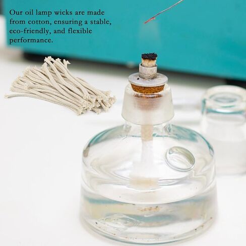 25 PCS 1/4" Oil Lamp Wicks Round Cotton Kerosene Oil Lamp Long Wicks Burner Lamp Wicks Replacement for Oil Lamp Candle Lamp Burner Kerosene Lantern in Saudi Arabia