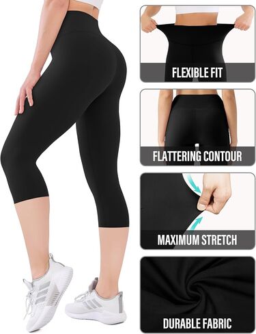 SUNCLOVE High Waisted Leggings for Women Tummy Control Buttery Soft Yoga Pants Womens Gym Workout Running Leggings in Kuwait