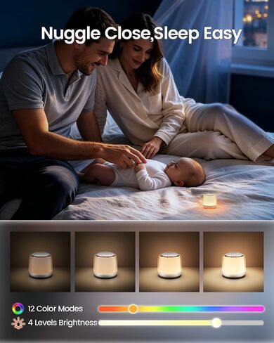 Glocusent Nano-Glow Portable Sound Machine, 35 Soothing Sounds & Night Light for Kids Adults, White Noise Sound Machine with Bluetooth, Timer, Memory, Ideal Travel Companion & Nursery Must-Have in Kuwait