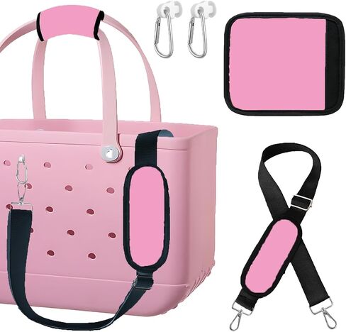 Strap Wrap For Bogg Bag,Shoulder Straps For Bogg Bag Accessories Travel Handle Buttons Handle Wrap Cover For Handing Bags Accessories For Women (Flower) in Saudi Arabia