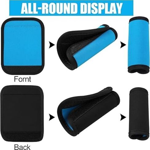 5 PCS Soft Neoprene Luggage Handle Grip Covers, Elastic Anti-Slip Luggage Suitcase Hand Grip Protector in Kuwait
