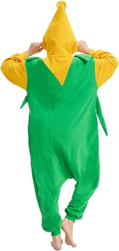 Adult Food Costume - Corn Popcorn Candy Corn Halloween Onesie Pajamas Cosplay One-Piece Jumpsuit for Women Men in Saudi Arabia
