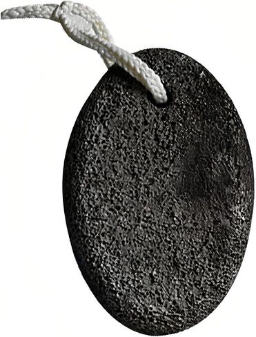 Natural Lava Pumice Stone 2-Pack, Black & White Volcanic Foot Scrubber - Professional Callus Remover for Dead Skin & Hard Skin on Feet and Heels, Pedicure Exfoliator Tool in Kuwait