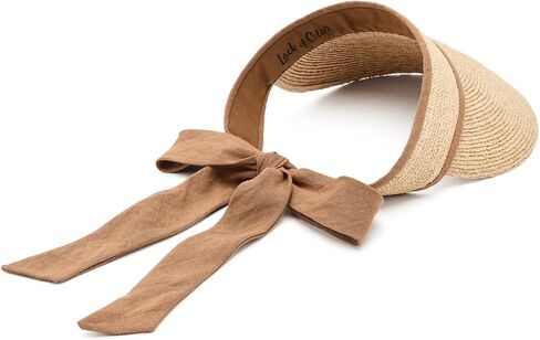 Lack of Color Unisex Linen Visor Natural One Size in Kuwait
