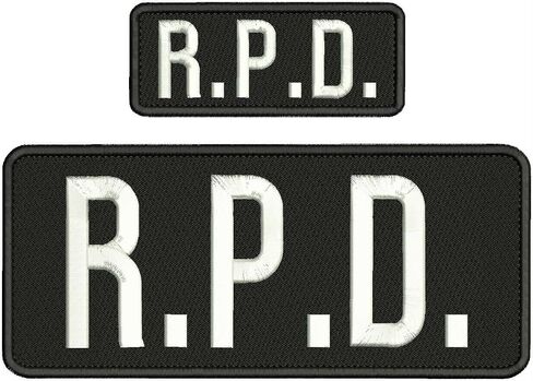 Embroidered Patch - Patches for Women Man -R.P.D. Embroidery Patch Hook ON Back Black/White in Kuwait