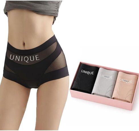 Womens Unique Underwear Tummy Control Seamless High Waisted No Show Boyshorts with Silk Crotch Multipack in Kuwait