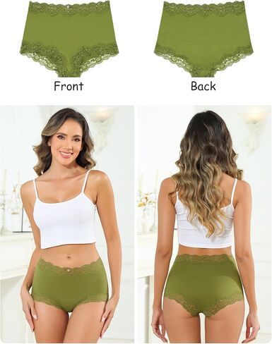 LEVAO Boy Shorts Underwear for Women Lace Full Covreage Boxer Briefs Panties 5 Pack S-XL in Kuwait