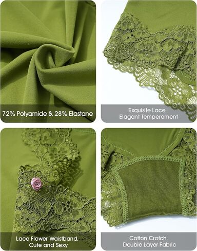 LEVAO Boy Shorts Underwear for Women Lace Full Covreage Boxer Briefs Panties 5 Pack S-XL in Kuwait