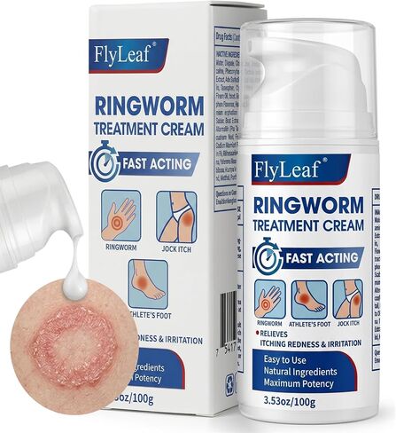 Antifungal Ringworm Treatment Cream, - Miconazole Nitrate 2% Antifungal Cream for Humans - For Fast Itch Relief, Jock Itch & Athlete's Foot - Cream with Ceramides & Tea Tree Oil, Non-Greasy, 3.53oz in Saudi Arabia