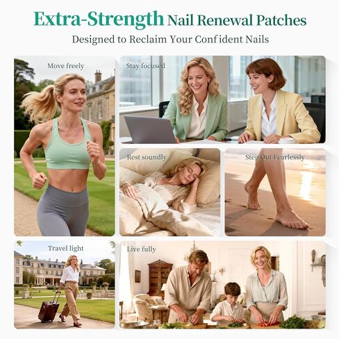APUREE Fungal Nail Patches Extra Strength: FSA-HSA True 1% Tolnaftate | 8H Overnight Toenail Treatment |Repair For Discolored Yellow Brittle Damage Nails| Restores Healthy Appearance| 64 Patch in Kuwait