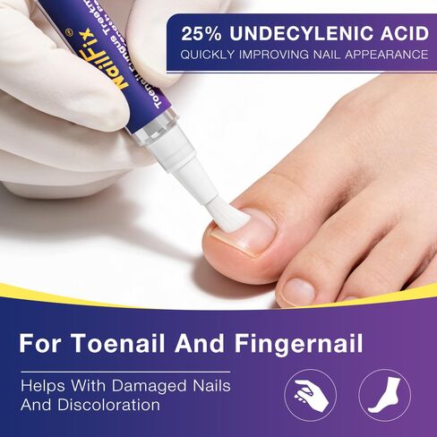 Toenail Fungus Treatment Extra Strength - AntiFung Pen - with 25% Undecylenic Acid - for Ingrown toenail treatment, Repairs Yellow Thick Brittle Toe and foot fungus treatment extra strength, 3Pcs in Kuwait