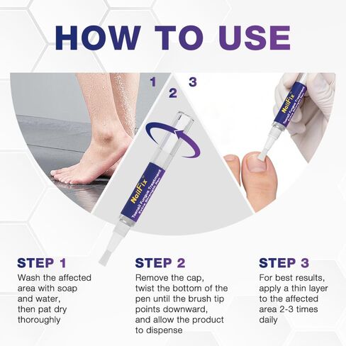 Toenail Fungus Treatment Extra Strength - AntiFung Pen - with 25% Undecylenic Acid - for Ingrown toenail treatment, Repairs Yellow Thick Brittle Toe and foot fungus treatment extra strength, 3Pcs in Kuwait