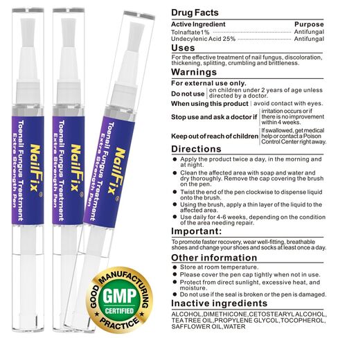 Toenail Fungus Treatment Extra Strength - AntiFung Pen - with 25% Undecylenic Acid - for Ingrown toenail treatment, Repairs Yellow Thick Brittle Toe and foot fungus treatment extra strength, 3Pcs in Kuwait