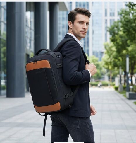 seyfocnia Convertible Travel Garment Bag, Large Travel Backpack for Men & Women, Business Laptop Backpack, Carry On Luggage, Personal Item Travel Bag Suit Bag With Multi-Pockets, Black in Kuwait