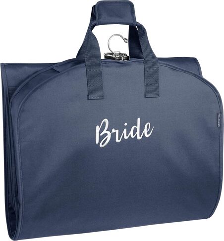 WallyBags 60" Premium Tri-Fold Garment Bag, White BRIDE Embroidery in Saudi Arabia