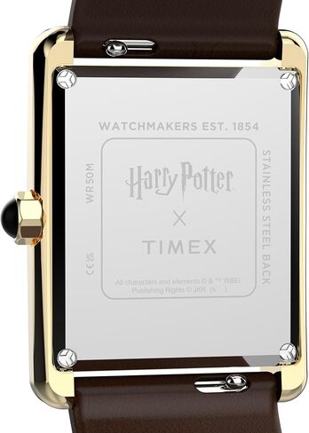 Timex Women's Harry Potter x Hailey Hogwarts 24mm Watch - Brown Two- Piece Quick Release Champagne Dial Gold-Tone Case in Kuwait