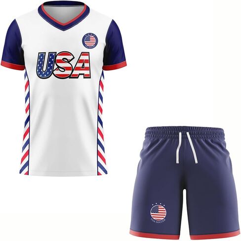 Unisex Kids Soccer Jersey Set for Boys & Girls Soft Football Training Shirts Outfits for Children 6-14 Years in Kuwait