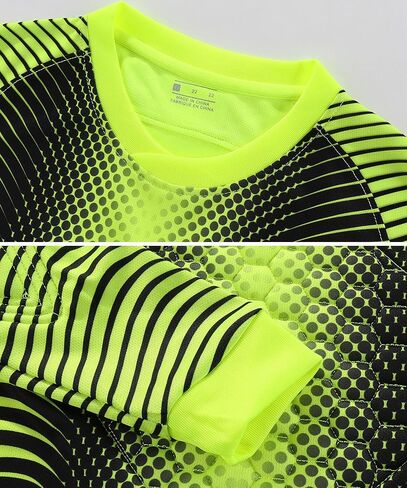 Hiheart Boys Padded Goalie Soccer Jersey and Pants Long Sleeve Goalkeeper Uniform Kit for Kids and Youth in Saudi Arabia