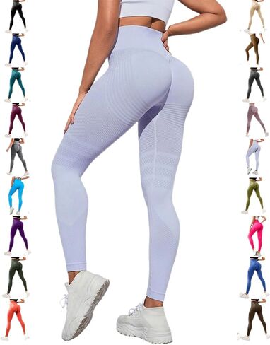 Vitaliaina Leggings 3D Compression Leggings for Women, Butt Lifting Seamless Workout Leggings, Breathable Stretch Activewear in Kuwait