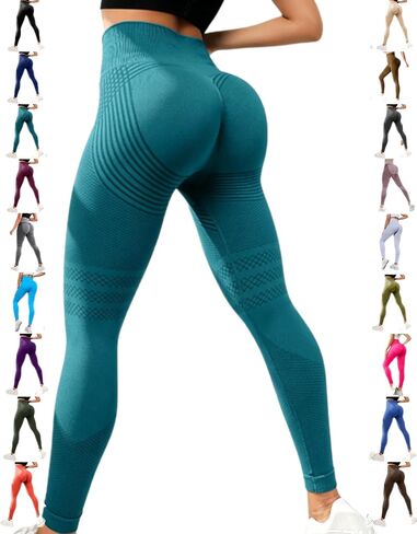 Vitaliaina Leggings 3D Compression Leggings for Women, Butt Lifting Seamless Workout Leggings, Breathable Stretch Activewear in Kuwait