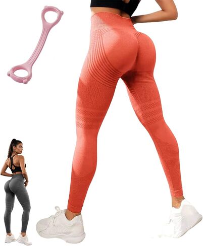 3D Anti Cellulite Compression Leggings for Women, High Waist Butt Lift Workout Pants with Resistance Bands in Saudi Arabia
