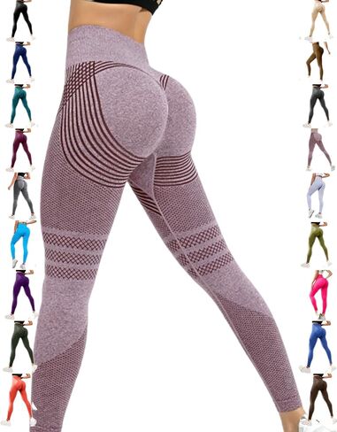 Vitaliaina Leggings 3D Compression Leggings for Women, Butt Lifting Seamless Workout Leggings, Breathable Stretch Activewear in Kuwait