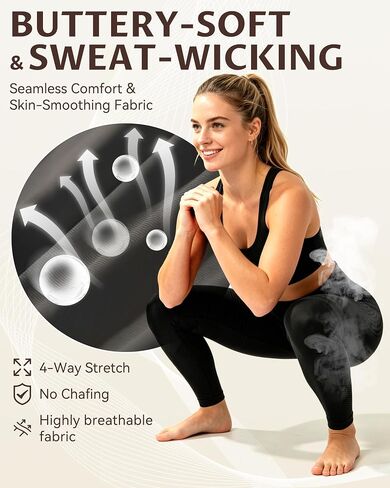 Leggings, 3D Compression Leggings for Women, High Waisted and Hip Lifting Yoga Elastic Quick Drying Pants in Kuwait
