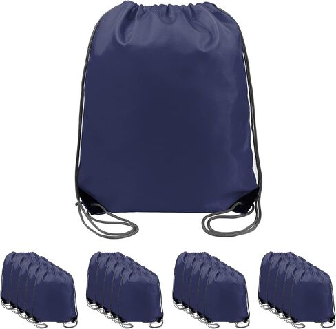 BeeGreen 20 pieces Wholesale Navy Blue Drawstring Backpack Bags Cinch Bags Bulk Heavy Duty String Backpack Machine Washable Sackpack Sport Bags for Women Men in Saudi Arabia