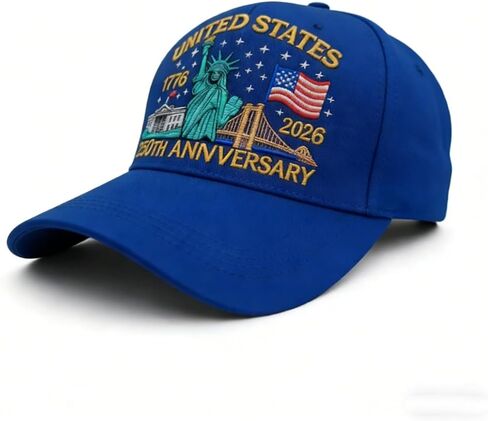 Eagle & Liberty,United States 250th Anniversary Hat,250th Anniversary USA Hat,Bald Eagle Embroidery Patriotic Baseball Cap in Saudi Arabia