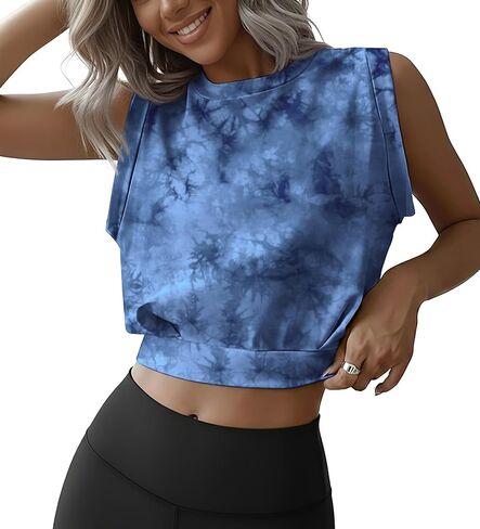 JINKESI Women Workout Crop Tank Tops Sleeveless Athletic Yoga Tops Running Gym Crop Workout Tank Tops in Saudi Arabia