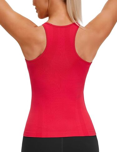 MathCat Seamless Workout Tank Top for Women with Built-in Bra, Padded Racerback Athletic Top, Breathable Stretchy Yoga Tops in Kuwait