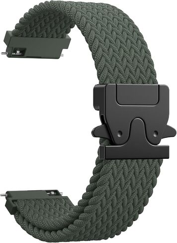Braided Band for Samsung Galaxy Watch 7 6 5 4 FE 40mm 44mm/Watch 6 4 Classic 43mm 47mm 42mm 46mm/5 Pro 45mm/3 41mm/Active 2, 20mm Parachute Buckle Stretchy Nylon Sport Strap for Men Women in Kuwait