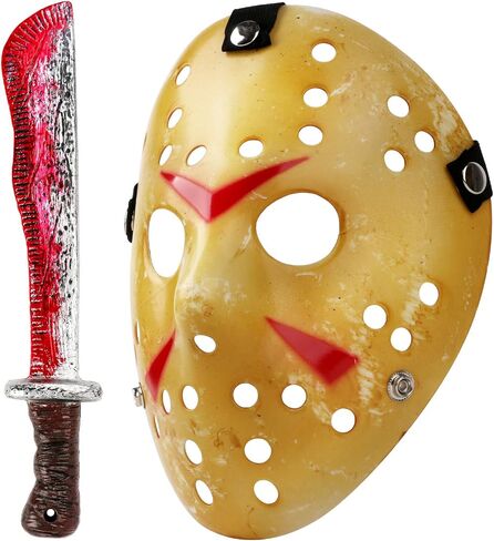 Landisun Mosqueda Cosplay Mask Machete Costume Halloween Horror Mask in Saudi Arabia