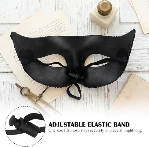 Erythem Masquerade Mask for Men Venetian Style Mens Masquerade Mask with Bowtie Brooch for Halloween Mardi Gras Costume Party in Saudi Arabia