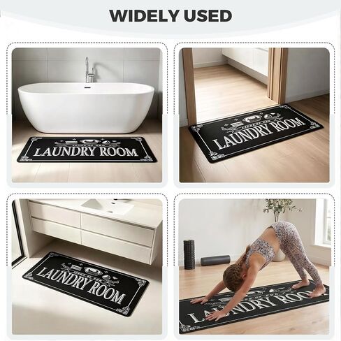 Laundry Room Rug Runner, 20'' x 50'' Non-Slip Quick Drying Comfort Floor Mat for Home Washer and Dryer, Kitchen, Bathroom Entryway in Saudi Arabia