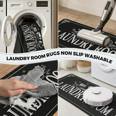 Laundry Room Rug Runner, 20'' x 50'' Non-Slip Quick Drying Comfort Floor Mat for Home Washer and Dryer, Kitchen, Bathroom Entryway in Saudi Arabia