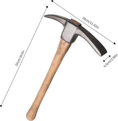 Safety Foam Fake Pickaxe Prop Toys Pick Axe for Adults Kids, 20.5 in Soft Plastic Weapon Funny Hammer Prop,Halloween Christmas Cosplay Costume Party Birthday Gift Theme Character Props Accessories | Foam material, realistic pickaxe shape, large size in Saudi Arabia