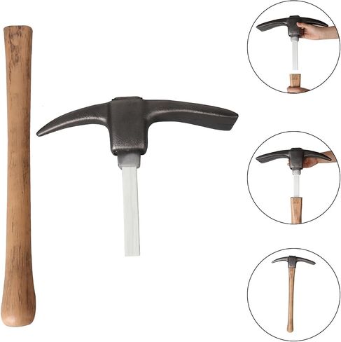 Safety Foam Fake Pickaxe Prop Toys Pick Axe for Adults Kids, 20.5 in Soft Plastic Weapon Funny Hammer Prop,Halloween Christmas Cosplay Costume Party Birthday Gift Theme Character Props Accessories | Foam material, realistic pickaxe shape, large size in Saudi Arabia