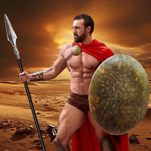 Spartan Spear 58In Medieval Roman Plastic Spear Prop Costume Accessory Weapon,Cosplay Vikings Role Play Decoration for Halloween Party in Saudi Arabia
