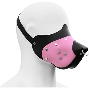 Steampunk Leather Puppy Face Muzzle Dog Hood Mask Halloween Costume in Saudi Arabia