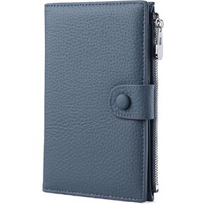 Genuine Leather Passport Holder for International Travel, RFID Blocking Compact Travel Wallet with Card Slots, Zipper Coin Pocket and SIM Slots, Slim Passport Cover Case, Black in Saudi Arabia