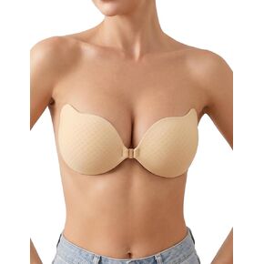 Rosefly Strapless Bras for Women, Sticky Push up, Backless Bra, Invisible Seamless No Show Reusable Stick on for Dress in Saudi Arabia