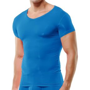 DTODWW Men's Undershirts Soft V Neck Short Sleeves T-Shirts Classic Tees for Men Slim Fit Sweat Shirts Solid Color Tops in Saudi Arabia