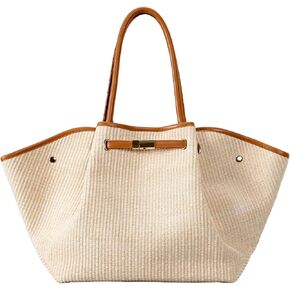 Straw Tote Bags for Women, Large Summer Straw Purses and Handbags Shoulder Woven Raffia Beach Bag for Vacation in Saudi Arabia