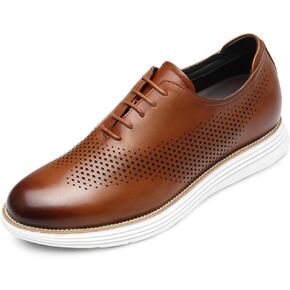 CHAMARIPA Men's Height Increase Shoes - Built-in Custom Lift Insole, Full-Grain Leather Comfortable and Breathable, Business Casual Elevator Shoes - Height Increasing 2.76 Inches in Saudi Arabia