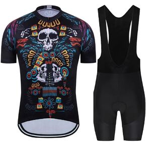 Cycling Jersey Men Set Bib Shorts Set Breathable Bike Shirts With 20D Gel Pad Quick-Dry Bib Shorts Biking Jersey Clothing Set in Saudi Arabia